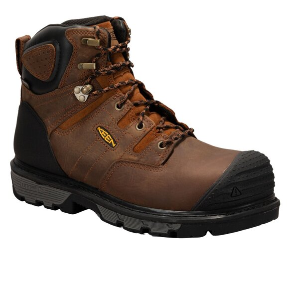 KEEN Utility Camden 6 Waterproof Composite Toe Men's Shoes Leather Brown Sz 11.5 - Picture 1 of 15
